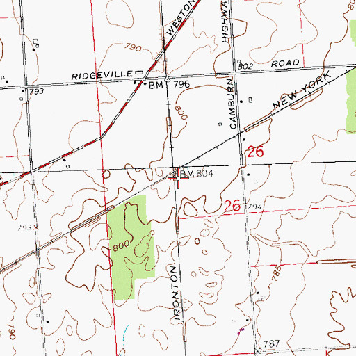 Topographic Map of Bimo Post Office (historical), MI