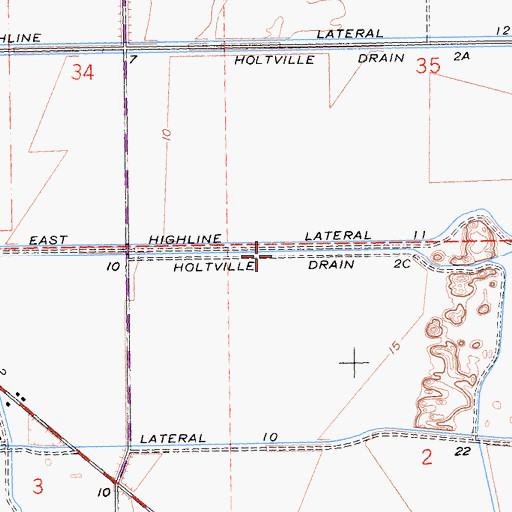 Topographic Map of Holtville Drain Two C, CA