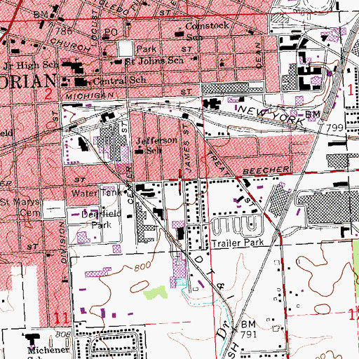 Topographic Map of Church of the Good Shepherd, MI