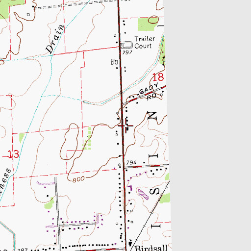Topographic Map of Grace Point Evangelical Free Church, MI