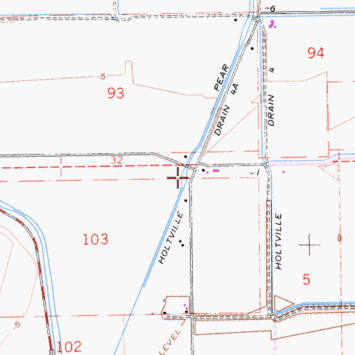 Topographic Map of Holtville Drain Four A, CA