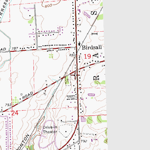 Topographic Map of Raisin Valley Friend Church, MI