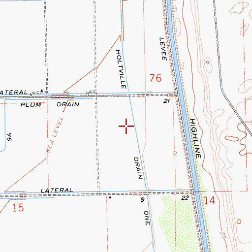 Topographic Map of Holtville Drain One, CA