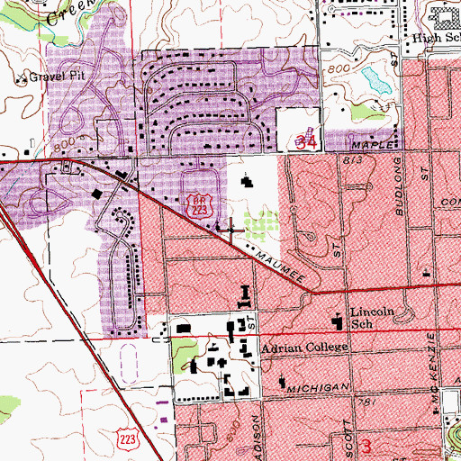 Topographic Map of Christ the Redeemer Lutheran Church, MI