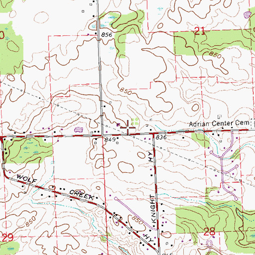 Topographic Map of Seventh-Day Adventist Church, MI