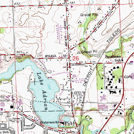 Topographic Map of First Christian Church, MI