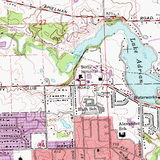 Topographic Map of Lenawee Surgical Associates, MI