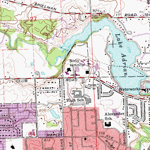 Topographic Map of Lynwood Manor, MI