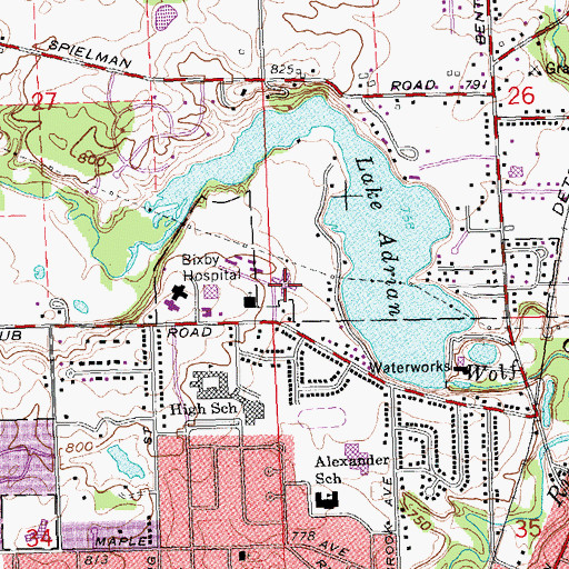 Topographic Map of Provinical House, MI