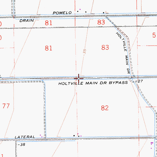 Topographic Map of Holtville Main Drain Bypass, CA