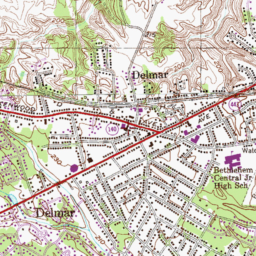 Topographic Map of First United Methodist Church, NY