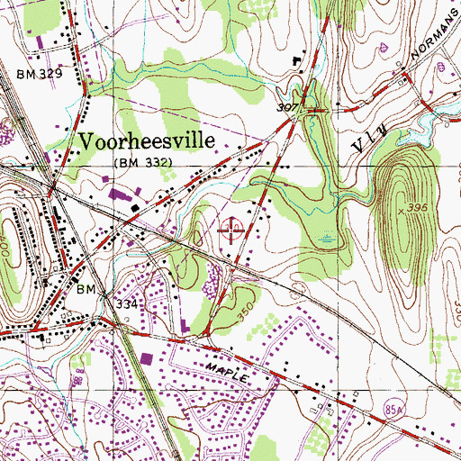 Topographic Map of Mountainview Evangelical Free Church, NY