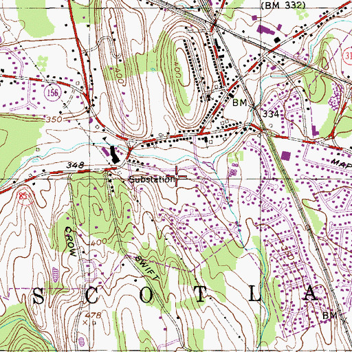 Topographic Map of Saint Matthew's Church, NY
