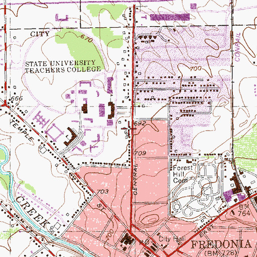 Topographic Map of Fenner House, NY