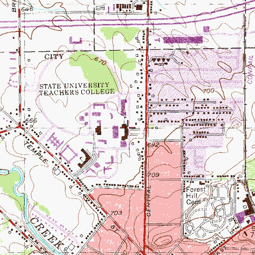 Topographic Map of Fenton Hall, NY