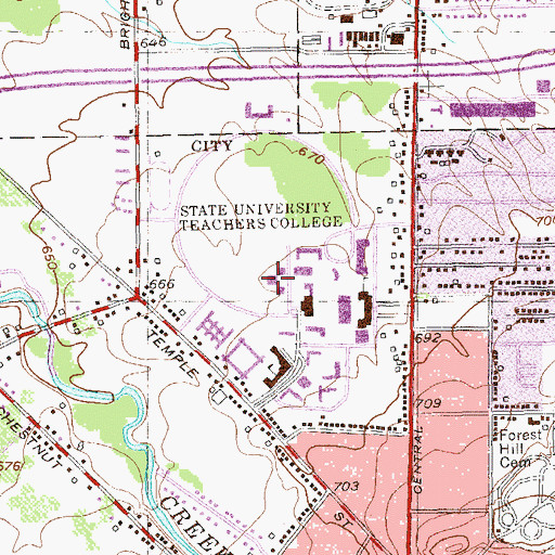 Topographic Map of Dods Hall, NY