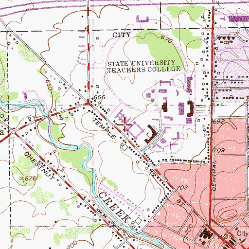 Topographic Map of Hemingway Hall, NY