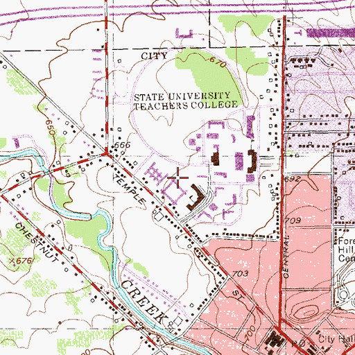 Topographic Map of Eisenhower Hall, NY
