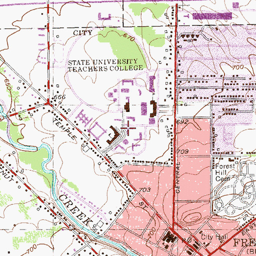 Topographic Map of Alumni Hall, NY