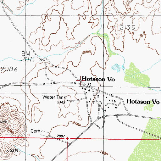 Topographic Map of Charco, AZ