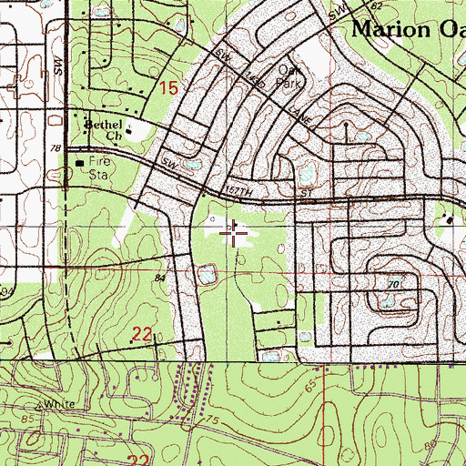 Topographic Map of Horizon Academy at Marion Oaks, FL