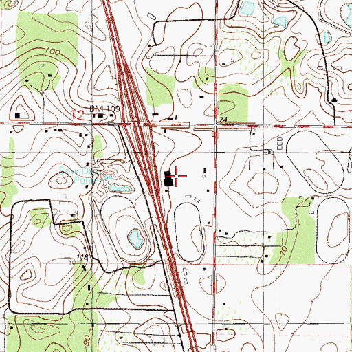 Topographic Map of Museum of Drag Racing, FL