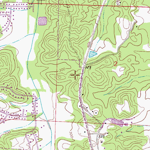 Topographic Map of Bryant High School, AL