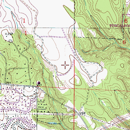 Topographic Map of Northridge High School, AL