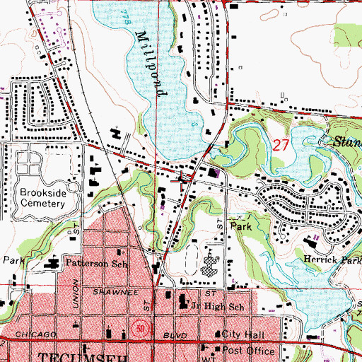 Topographic Map of Gloria Dei Lutheran Church, MI