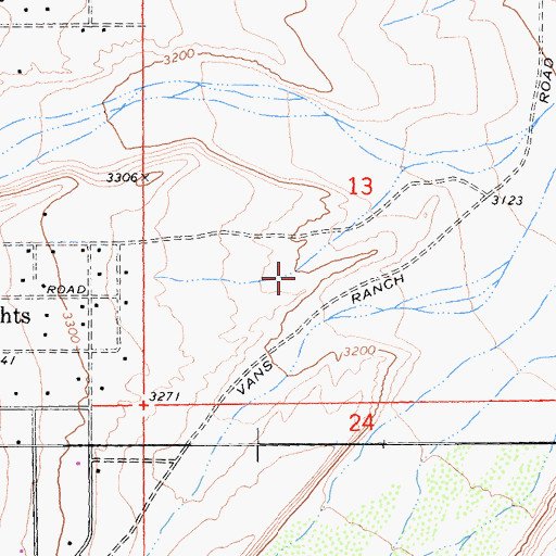 Topographic Map of Homestead Valley, CA