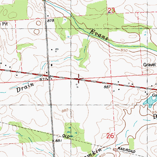 Topographic Map of Jehovah's Witnesses, MI
