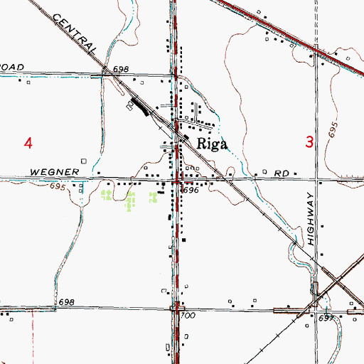 Topographic Map of Trinity Lutheran Church, MI