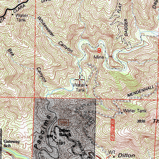 Topographic Map of Honeybee Campground, CA
