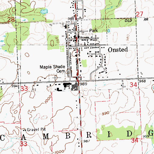Topographic Map of Gateway Community Church, MI