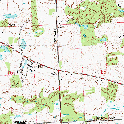 Topographic Map of Cambridge Township Police Department, MI