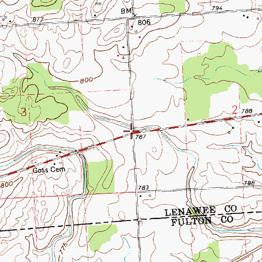 Topographic Map of Jehovah's Witnesses, MI