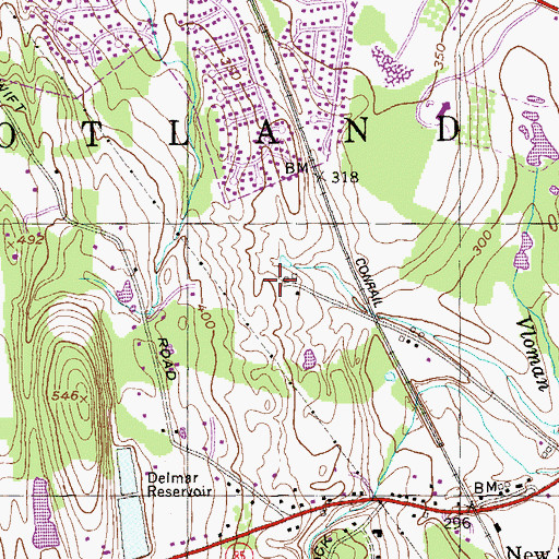 Topographic Map of New Scotland Town Park, NY