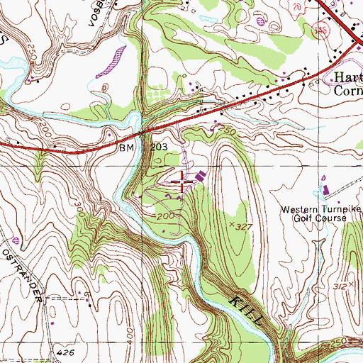 Topographic Map of Tawasentha Park, NY
