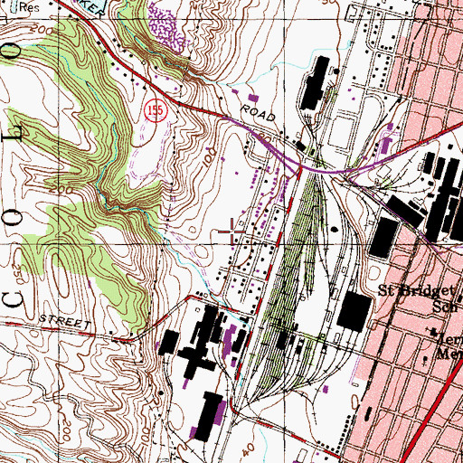 Topographic Map of Alleghany Park, NY