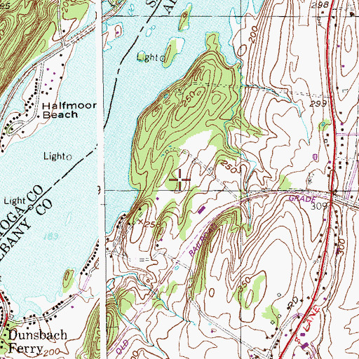 Topographic Map of Colonie Town Park, NY