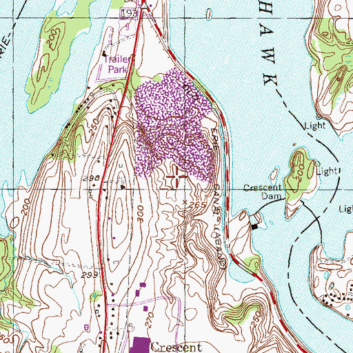 Topographic Map of Town of Colonie Landfill, NY
