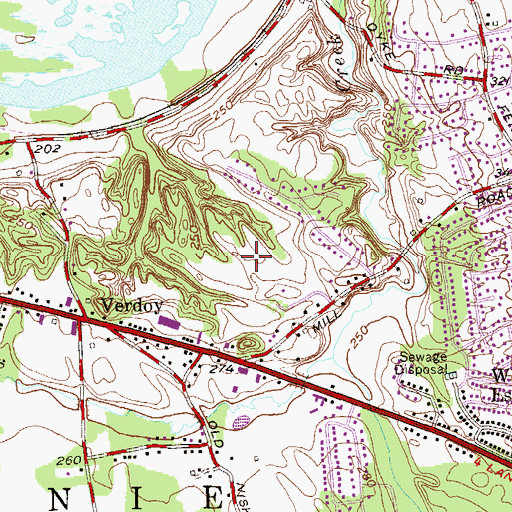Topographic Map of Mill Road Acres Golf Course, NY