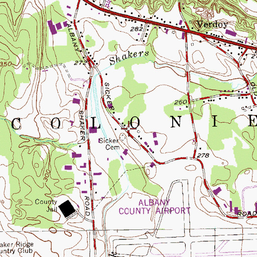 Topographic Map of Kaiser Industrial Park, NY