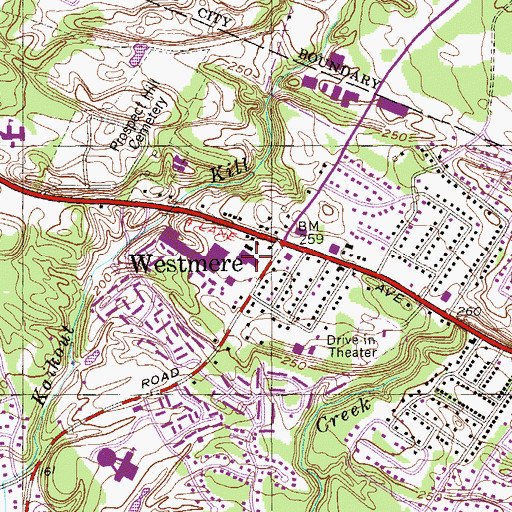 Topographic Map of Star Plaza Shopping Center, NY