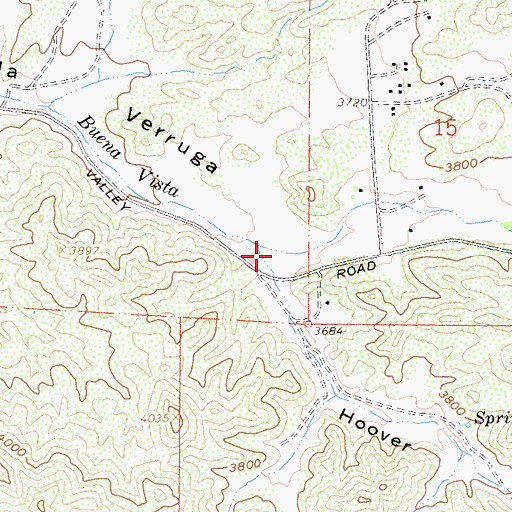 Topographic Map of Hoover Canyon, CA