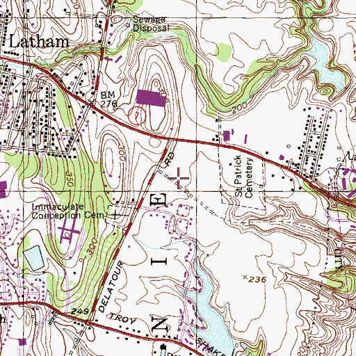 Topographic Map of Colonnade Shopping Center, NY