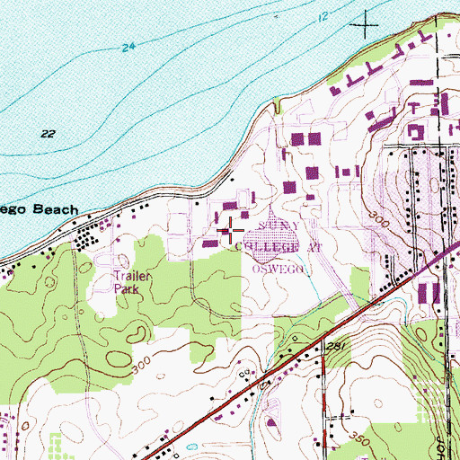 Topographic Map of Littlepage Hall, NY
