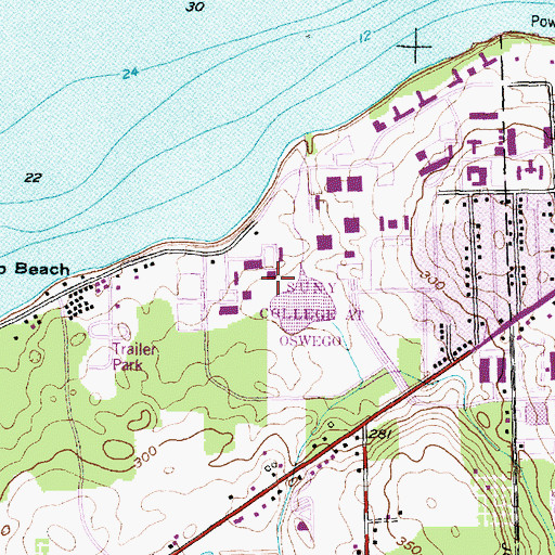 Topographic Map of Pathfinder Hall, NY
