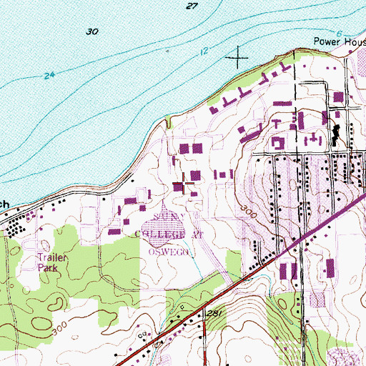 Topographic Map of Tyler Hall, NY