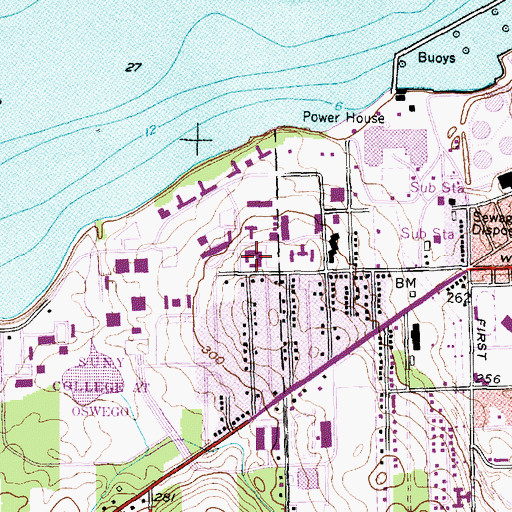 Topographic Map of Snygg Hall, NY